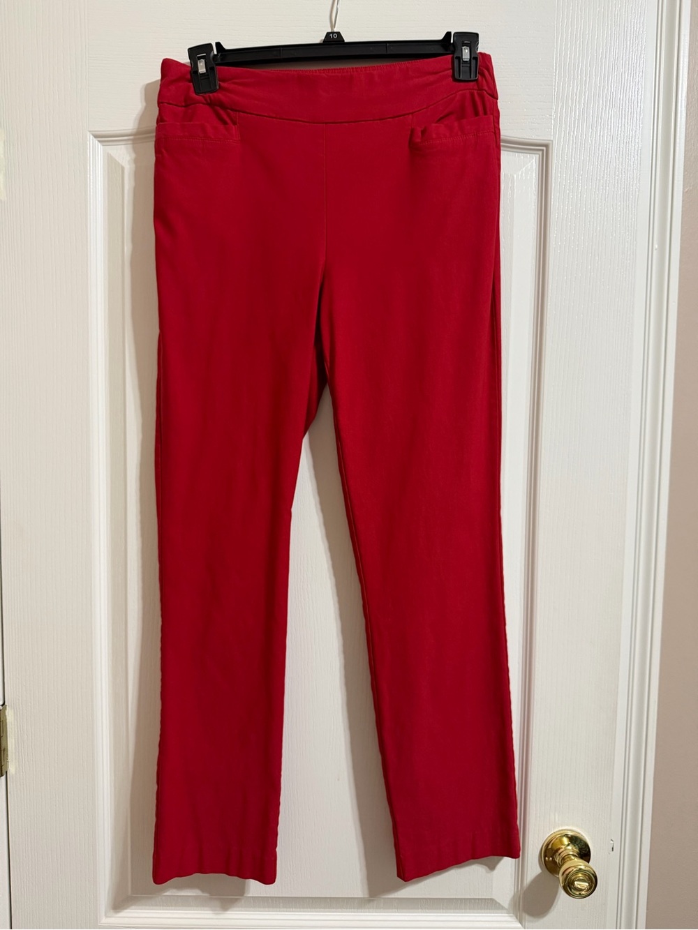 Kim Rogers Red Pull-On Pants